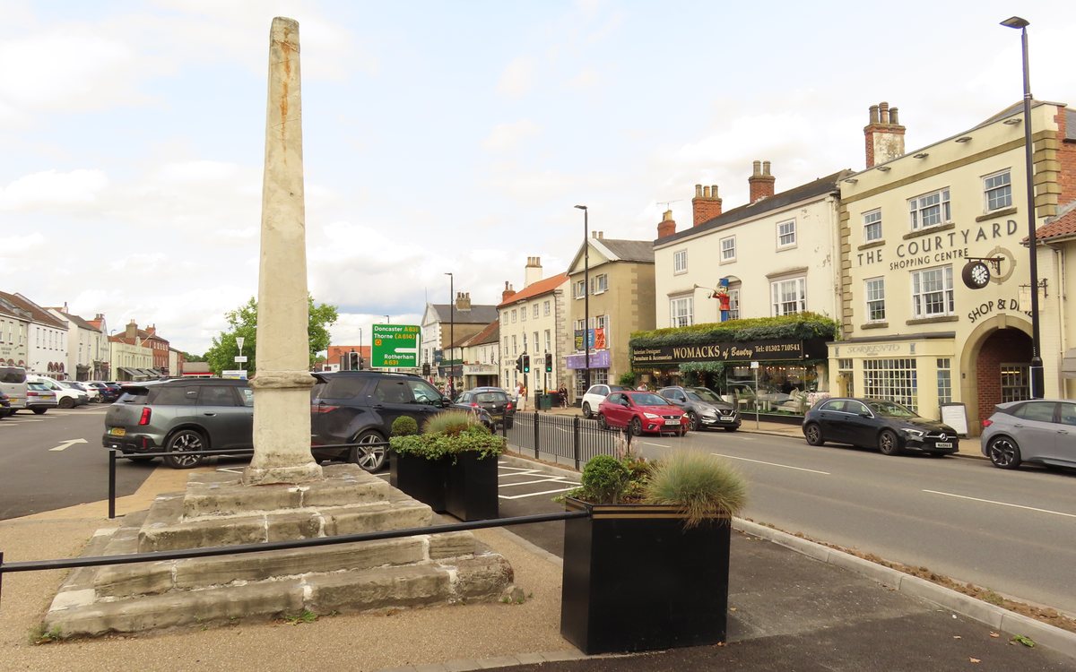 The market cross and Georgian high street in Bawtry