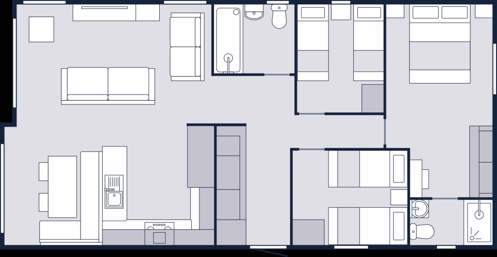 Floorplan of Victory Liberte, a 3 bedroom lodge